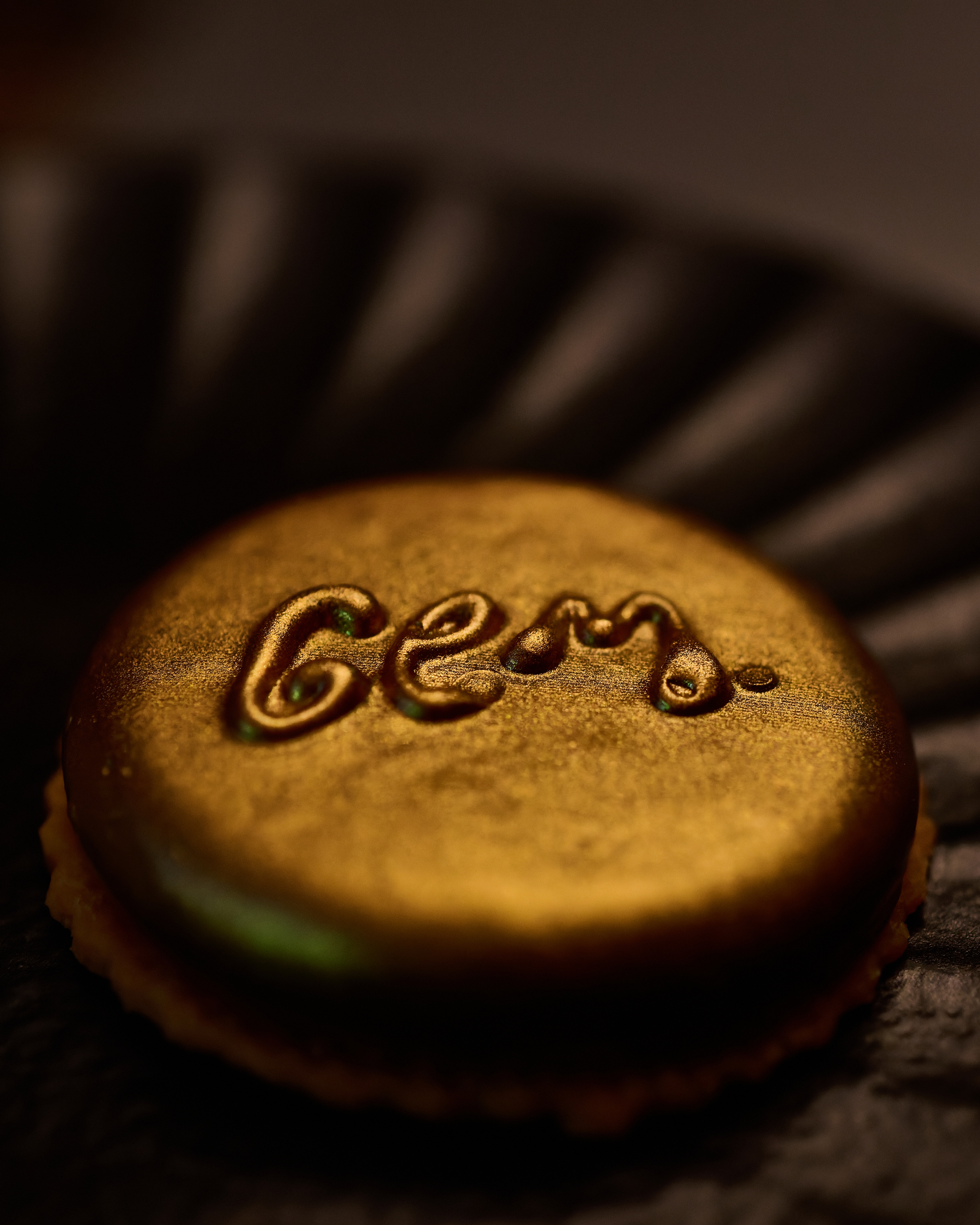Goud dessertdetail